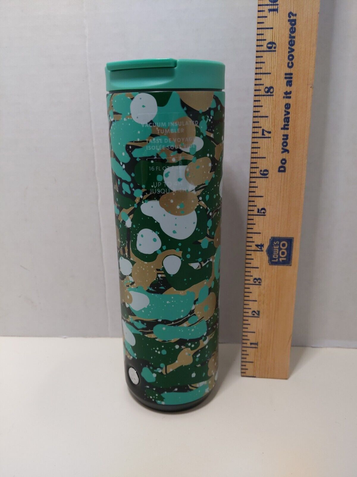 New Starbucks Christmas MARBLE FOREST vacuum Insulated Tumbler Cup 16 oz
