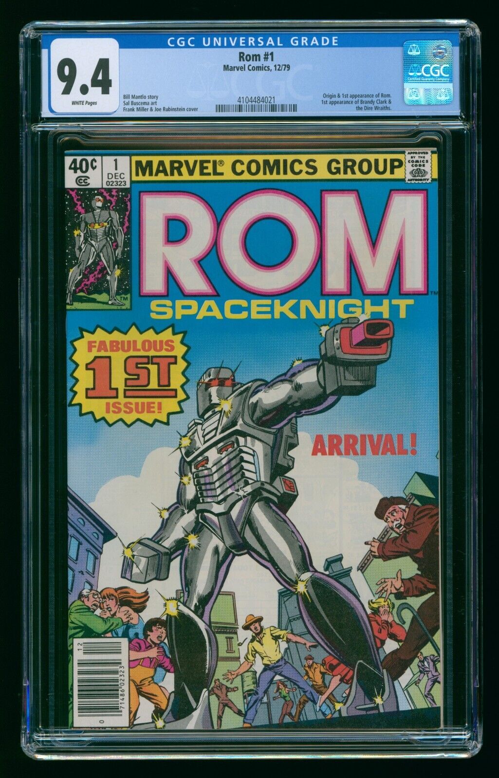 ROM #1 (1979) CGC 9.4 ORIGIN & 1st APPEARANCE WHITE PAGES