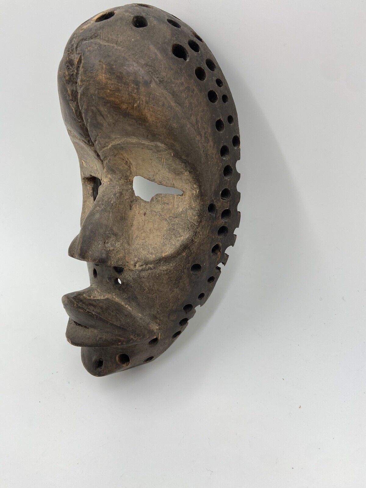 African Tribal Dan Mask Hand Carved Wood Ritual Masque Folk Art