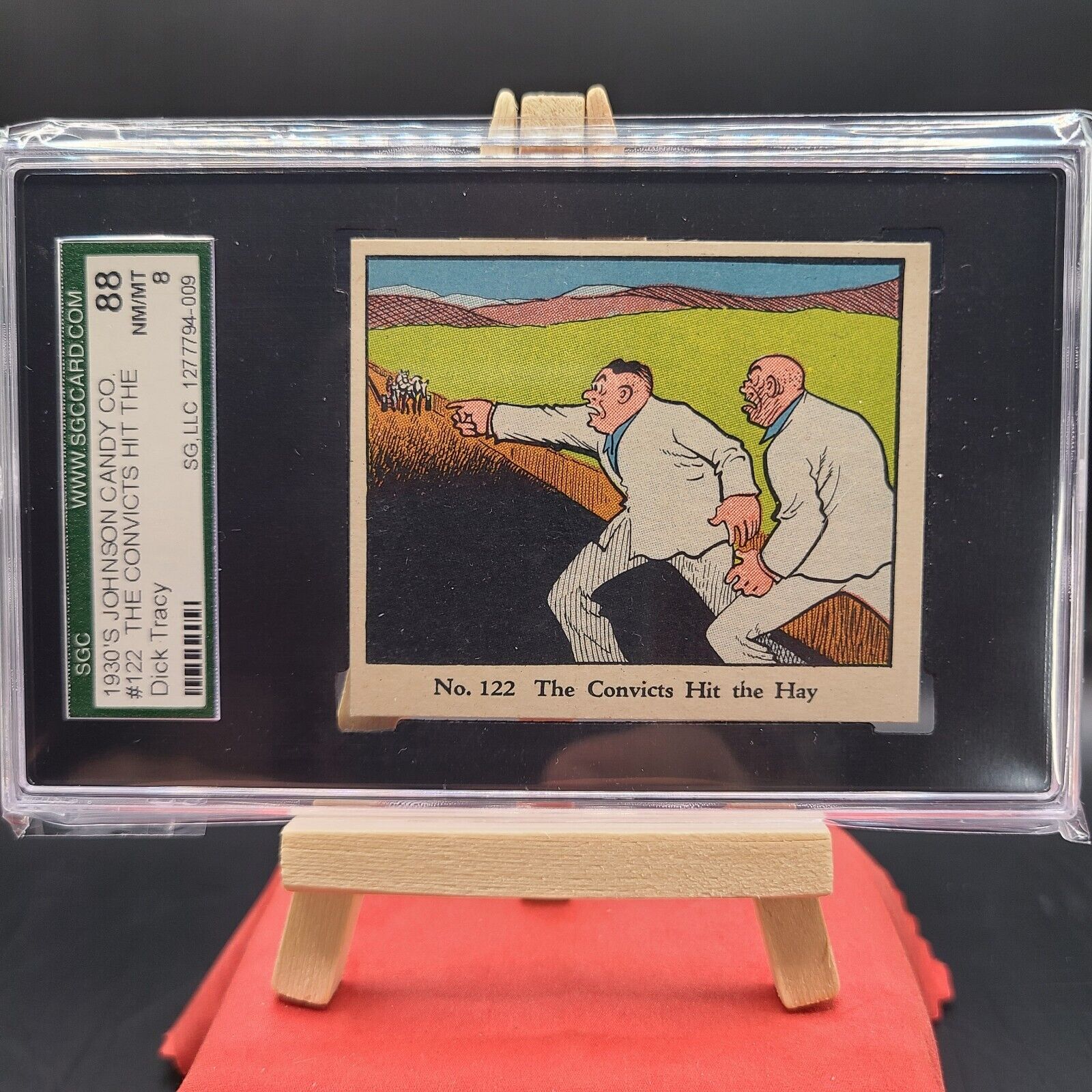 1937 Dick Tracy SGC 8 NM/MT Caramels Card # 122 The Convicts Hit The Hay Nice 