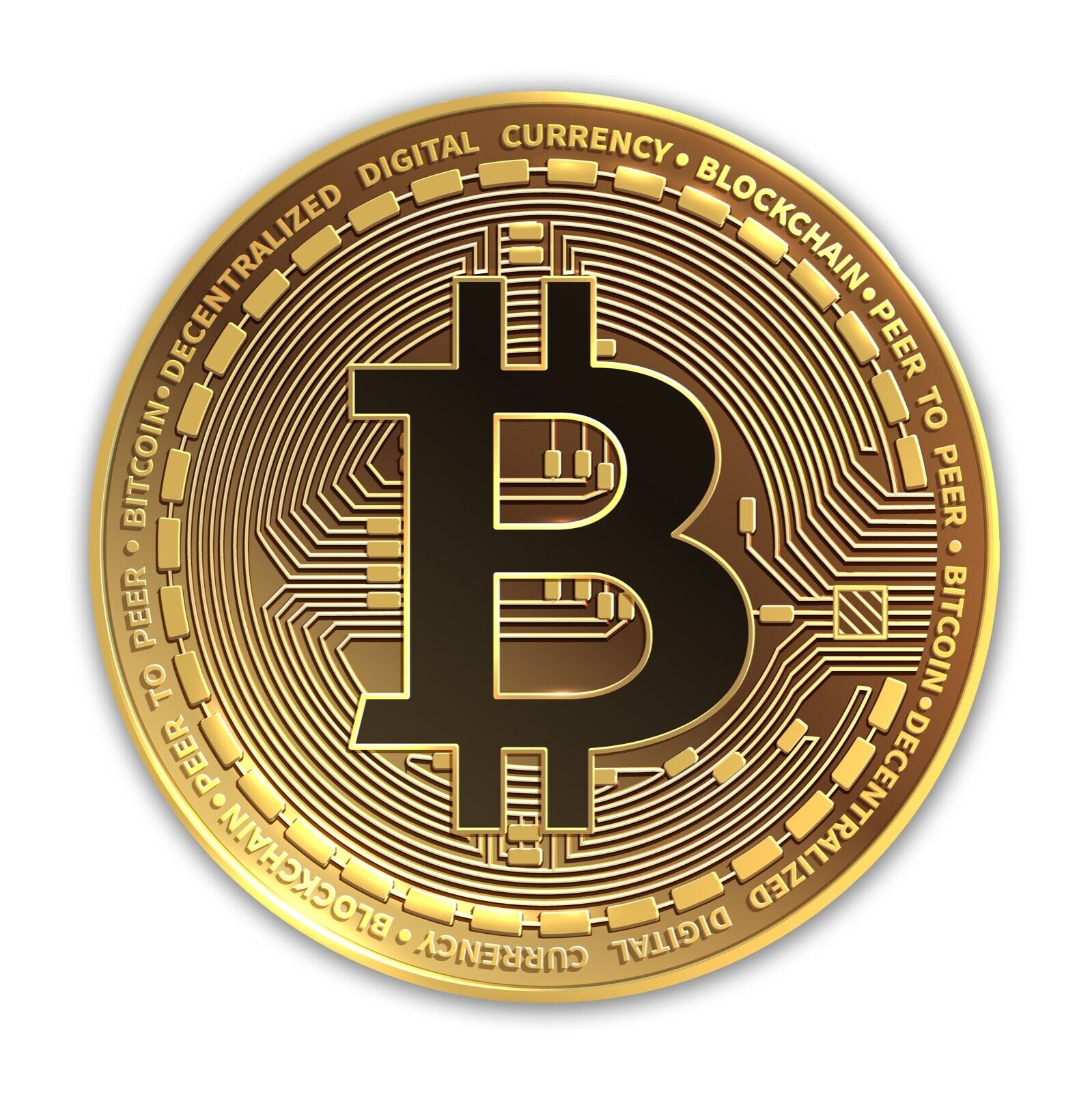 Bitcoin Logo - Vinyl Sticker Sign Crypto Cryptocurrency BTC Car Decal Bottle USA