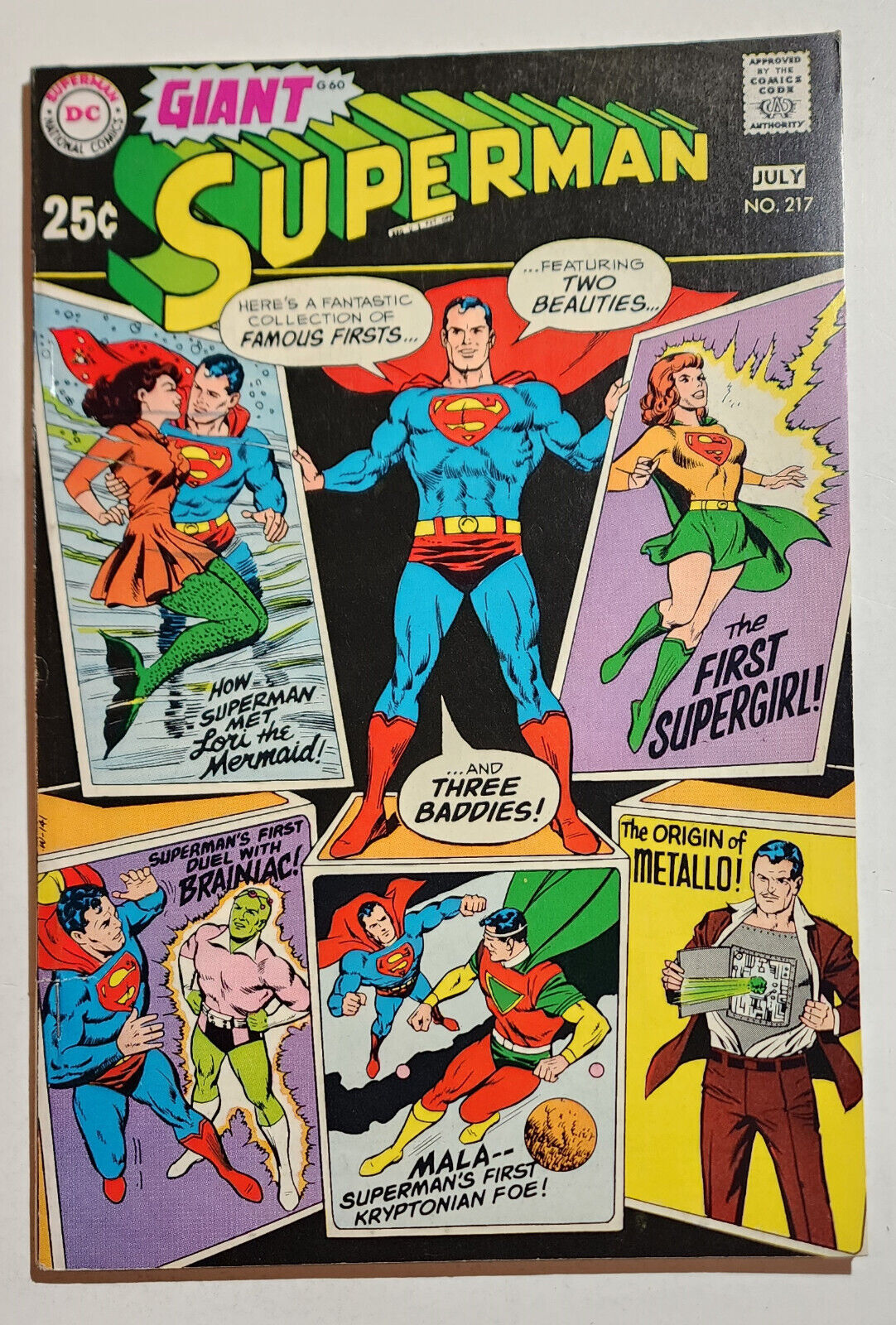 SUPERMAN #217 GIANT G60 1969 , I combine shipping