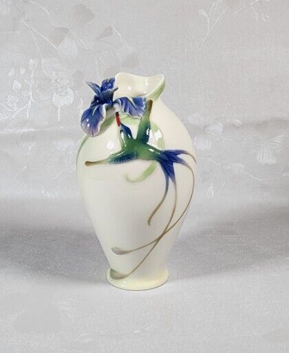 Franz Long Tail Hummingbird Vase Porcelain FZ00246 RARE