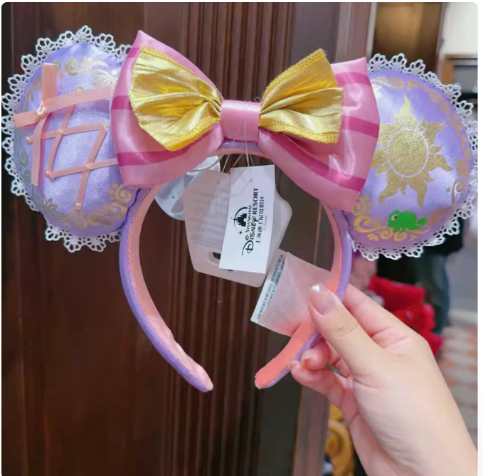 Authentic 2024 Shanghai Disneyland Princess Tangled Rapunzel Minne Ears Headband