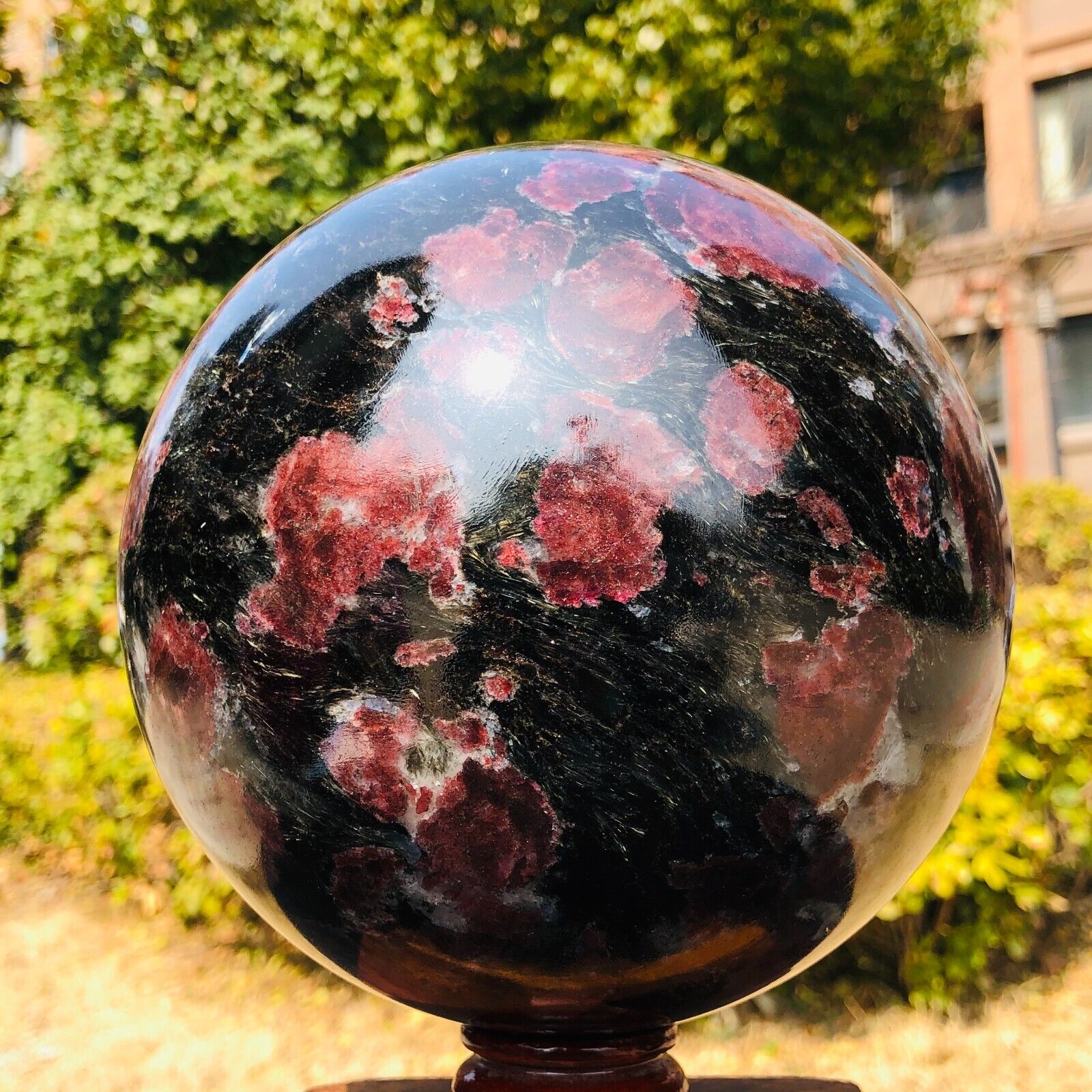 14.76LB Large Natural Garnet Sphere Crystal \