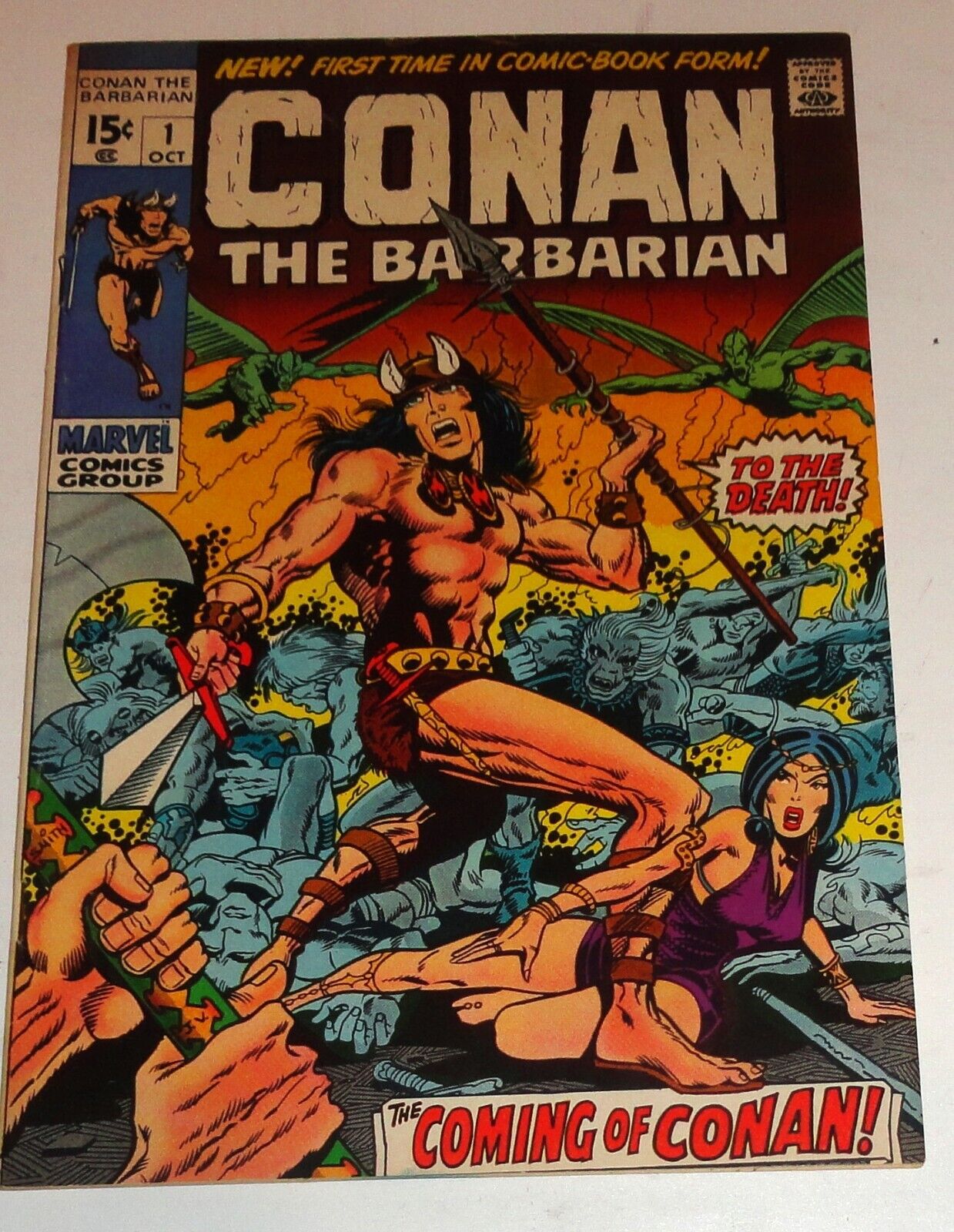 CONAN #1 BARRY SMITH CLASSIC  NICE VF/VF+ 1970  COOL COMIC GREAT COVER