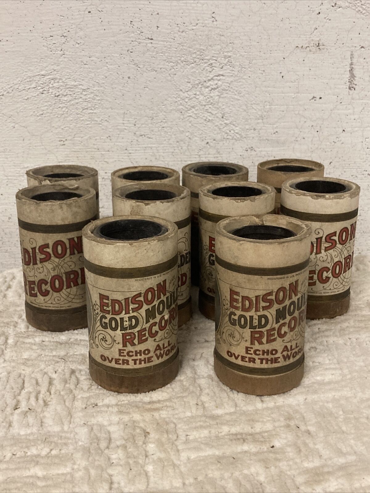 (10) Antique 1900 Edison Rolls Lot