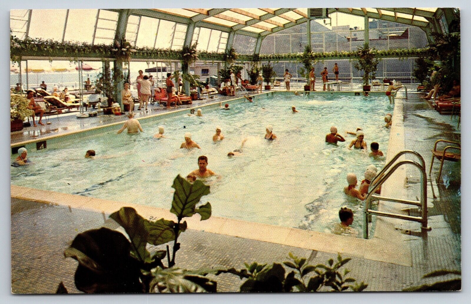 Postcard Chalfonte Haddon Hall Hotel Pool Atlantic City New Jersey NJ Unposted