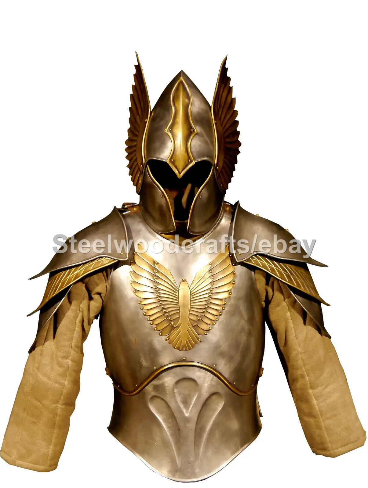 Medieval Elves Prince Lady Half Body Armor Suit Cuirass/Pauldrons/Helmet