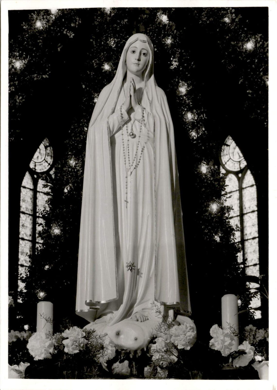 Pilgrim Virgin of Fatima, Kartause Hain, Düsseldorf-Unterrath,  Postcard
