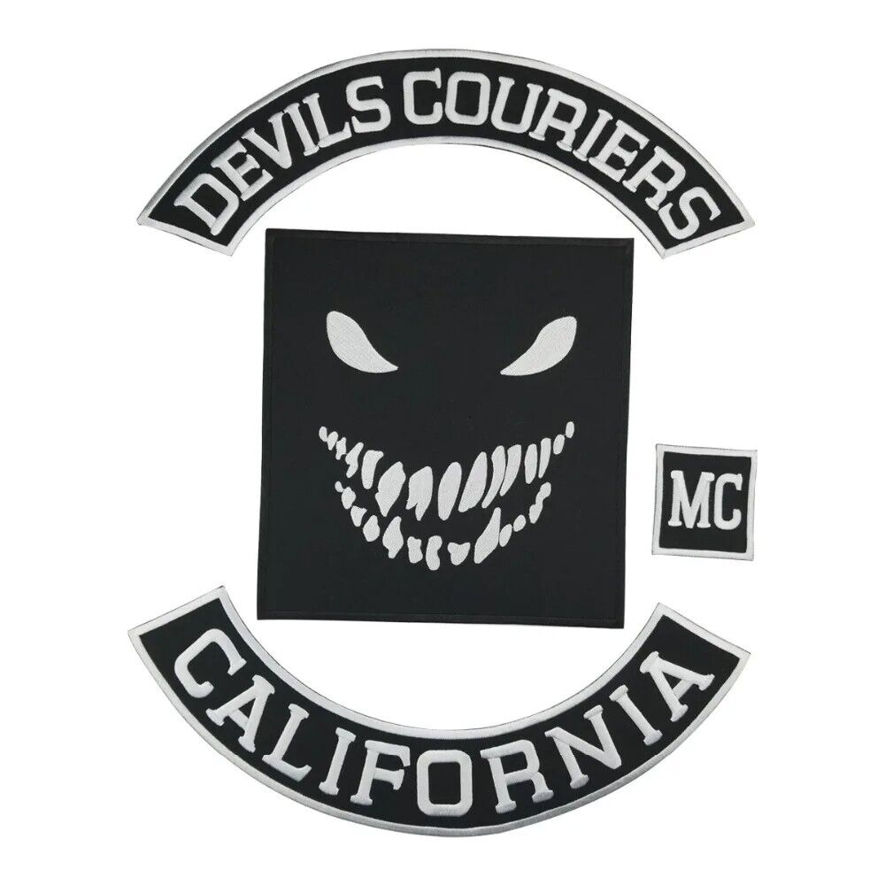 Devils Couriers California Vest MC Embroidered Iron On Back of Jacket Patch EAST