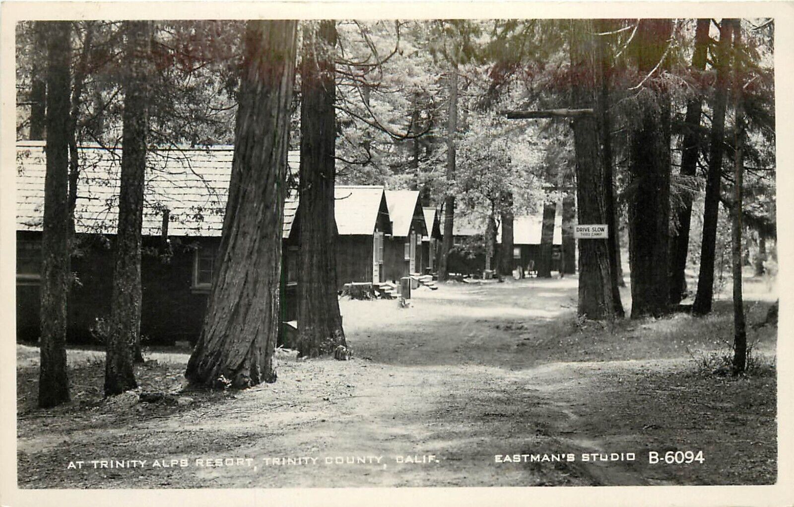 RPPC Trinity Alps Resort Cabins, Trinity Center CA Eastman B-6094 Posted 1953