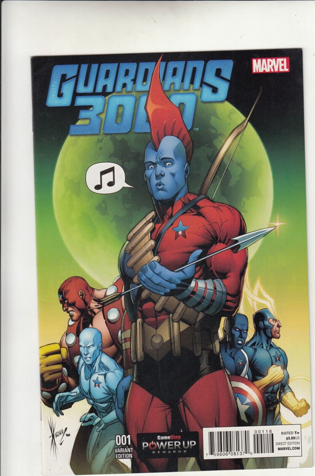 Guardians 3000 Gamestop Variant Cover #1 Comic Book Marvel Very Fine 