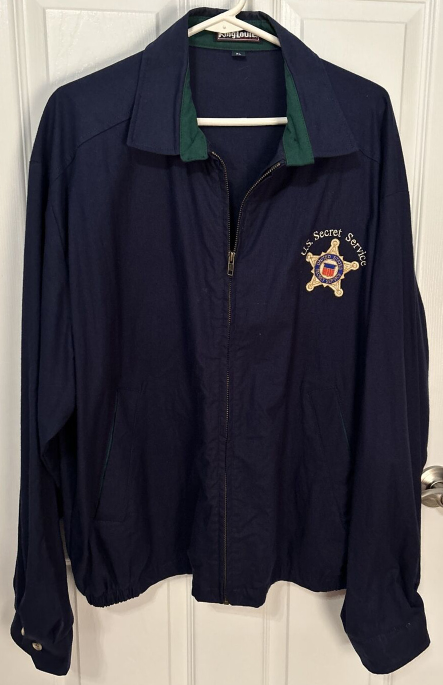 Vintage King Louie United States Secret Service USSS Embroidered Coat Jacket XL