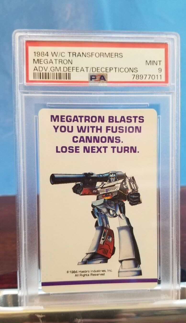 💥 RARE 1984 PSA RETIRED MEGATRON 1st Print Card Transformers G1 💥