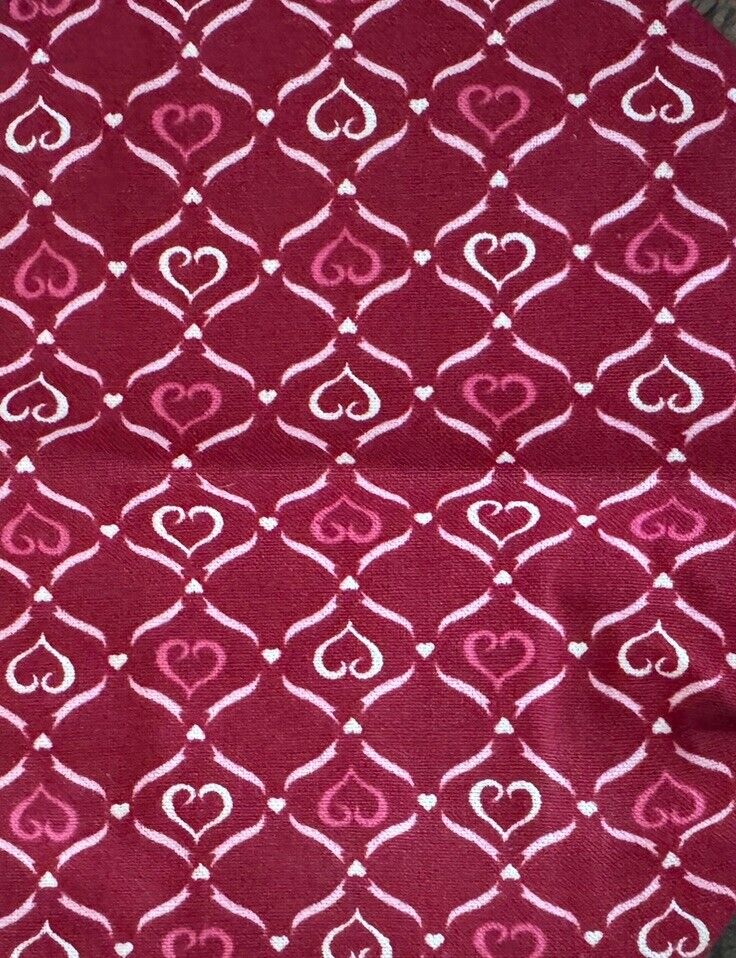 Longaberger Key To My Heart Basket Fabric Liner in Blushing Hearts #23910 NEW