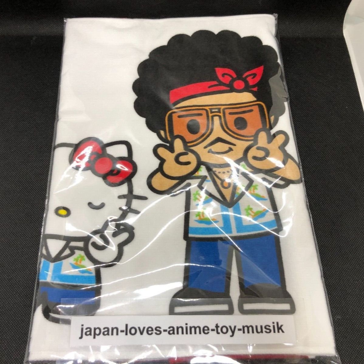 Bruno Mars x Hello Kitty Face Towel Sanrio Tokyo Limited Japan