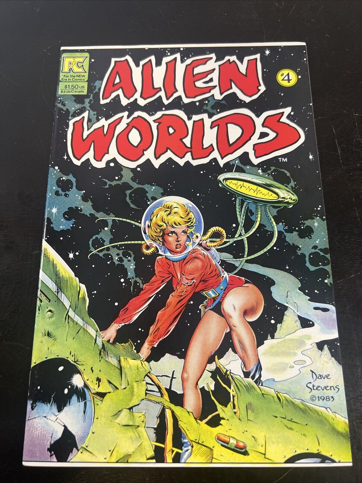Alien Worlds 4 Dave Stevens Cover Art & Inks Pacific Comics 1983 VF+