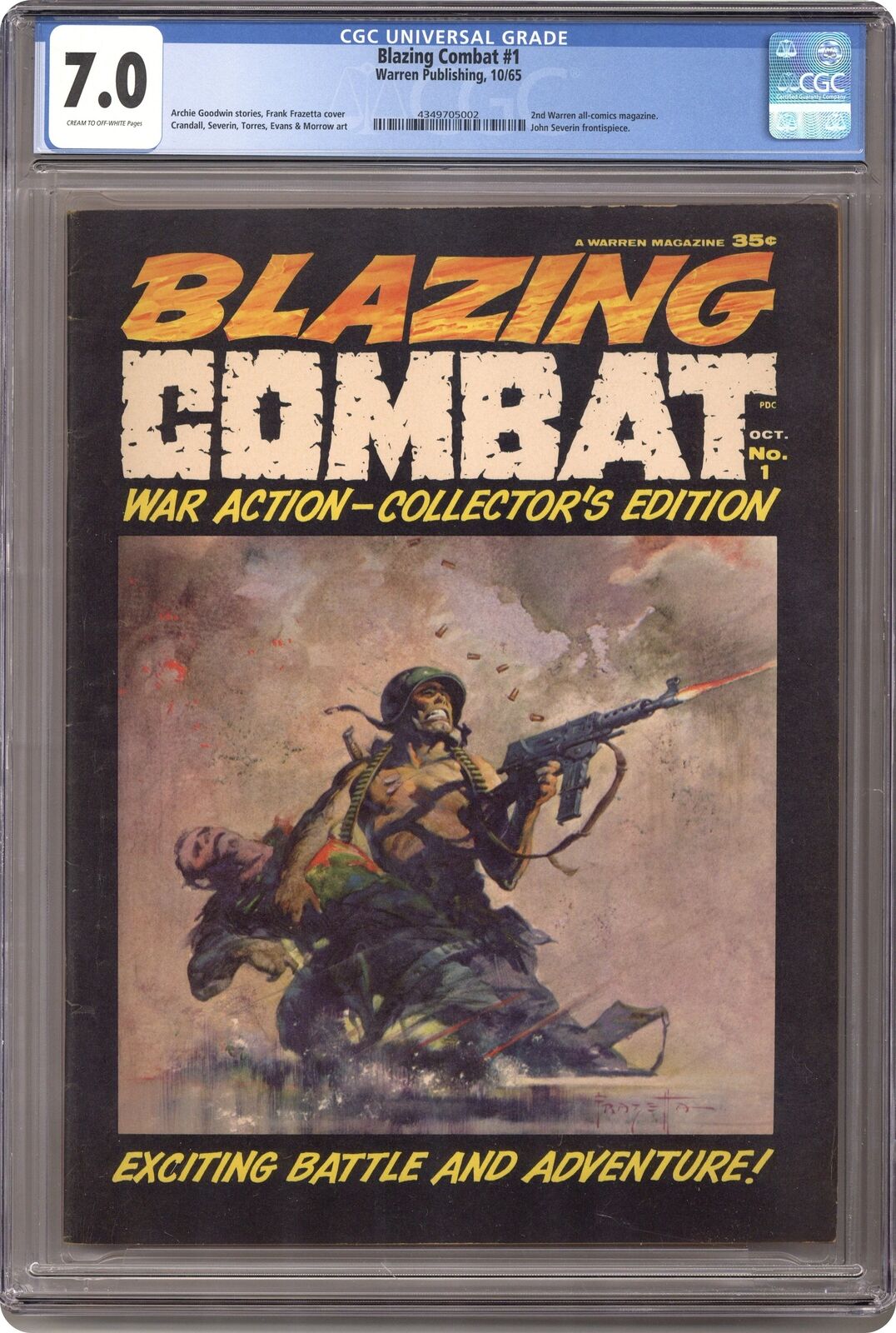 Blazing Combat #1 CGC 7.0 1965 4349705002