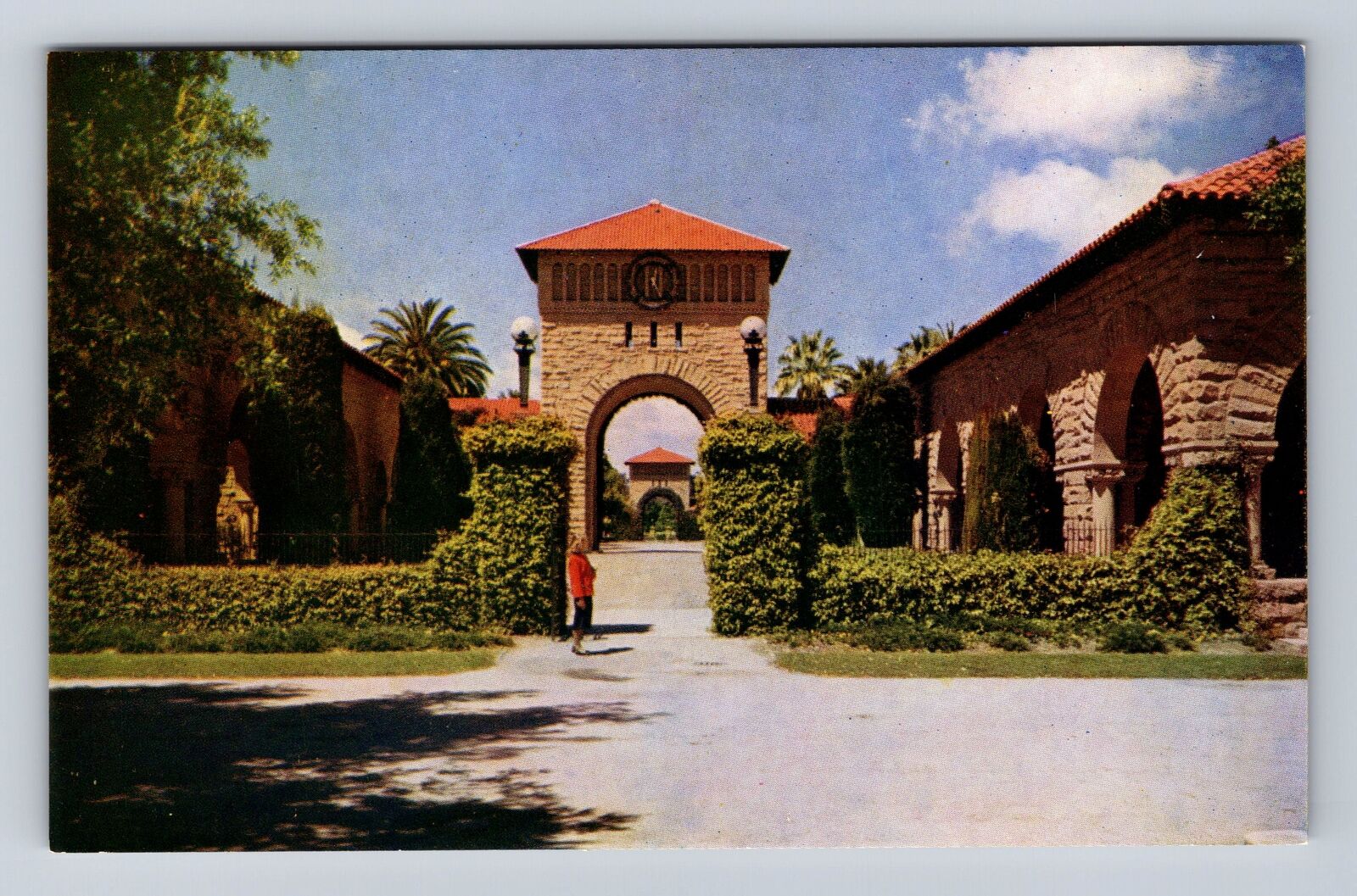 Stanford CA-California, Towers, Stanford University, Antique, Vintage Postcard