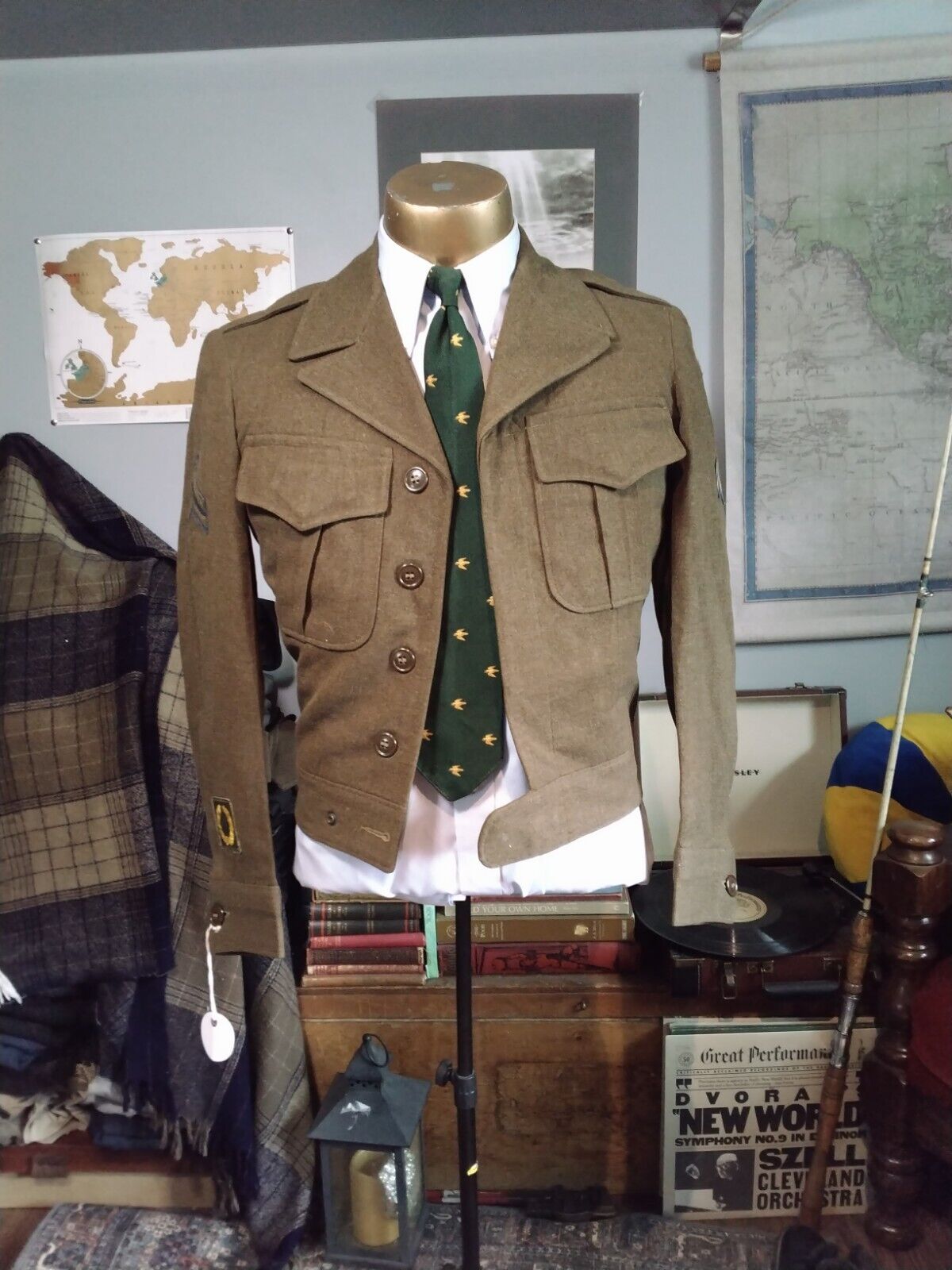 WW2 / Korea US 9th Infantry Division Ike Jacket 34s 1948 Dated