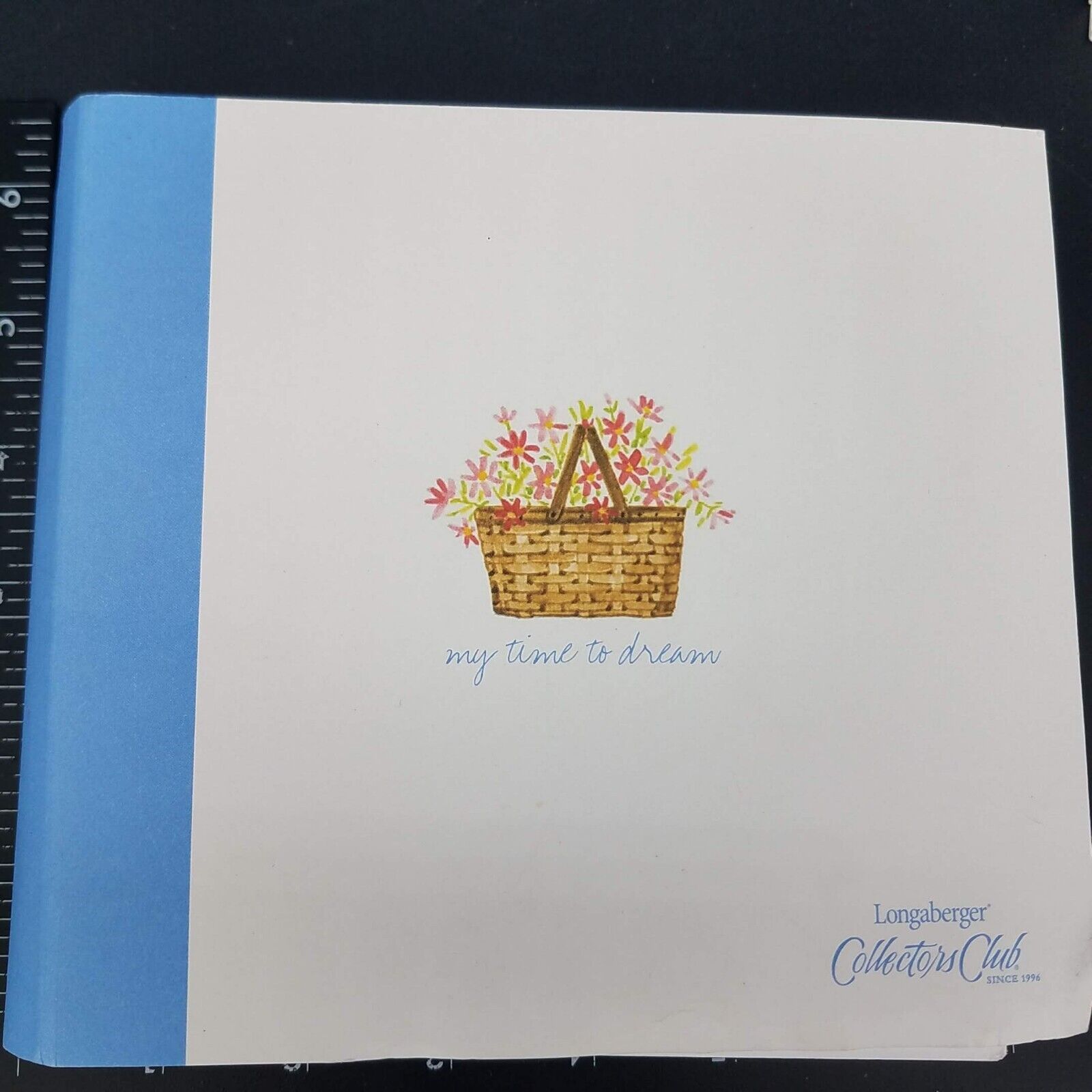 Longaberger Journal My Time to Dream Collectors Club Lined Pages MOTIVATION LOG
