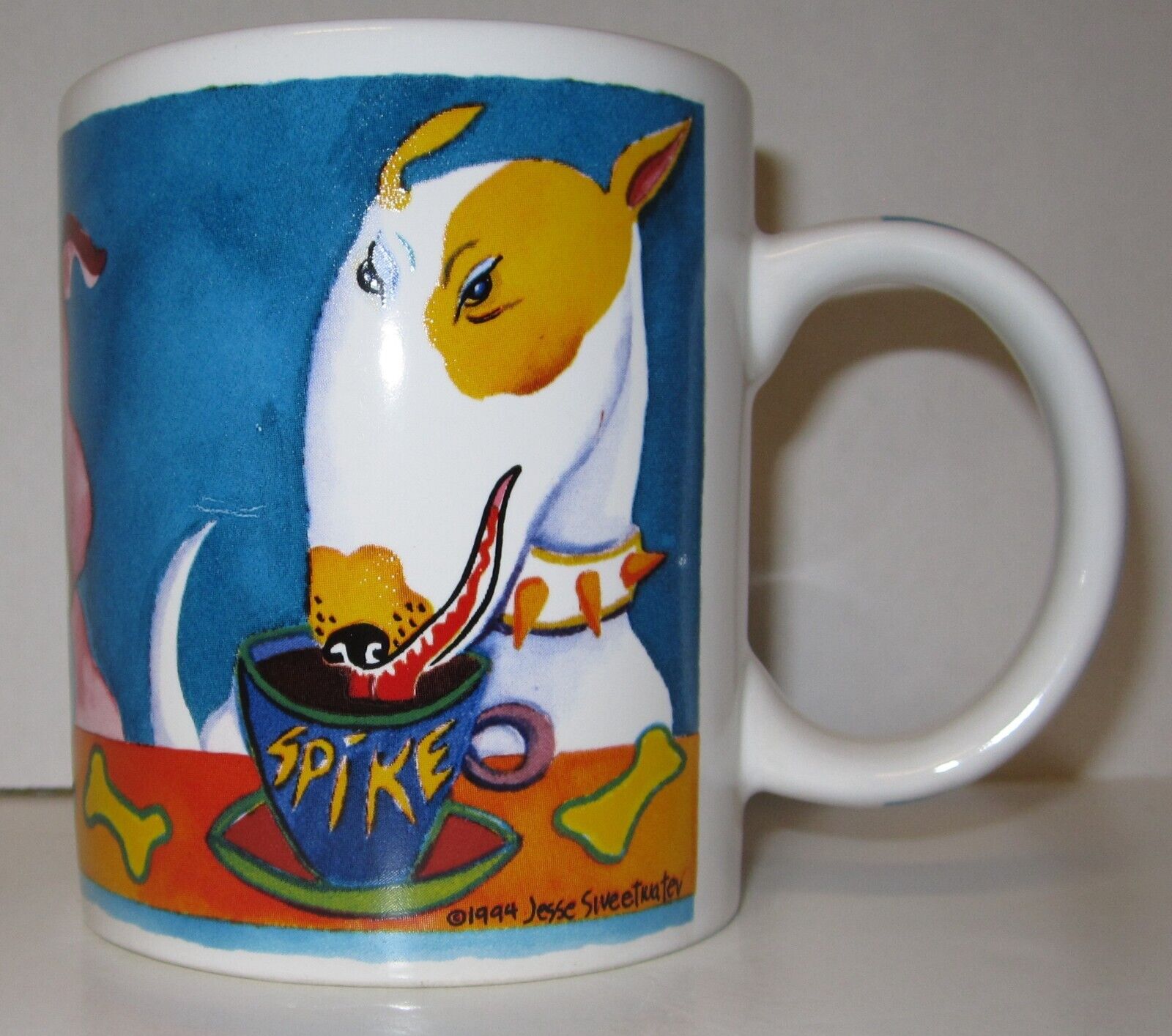 Buon Giorno Dogs Coffee Mug Jesse Sweetwater 1994 Dogs Drinking Coffee
