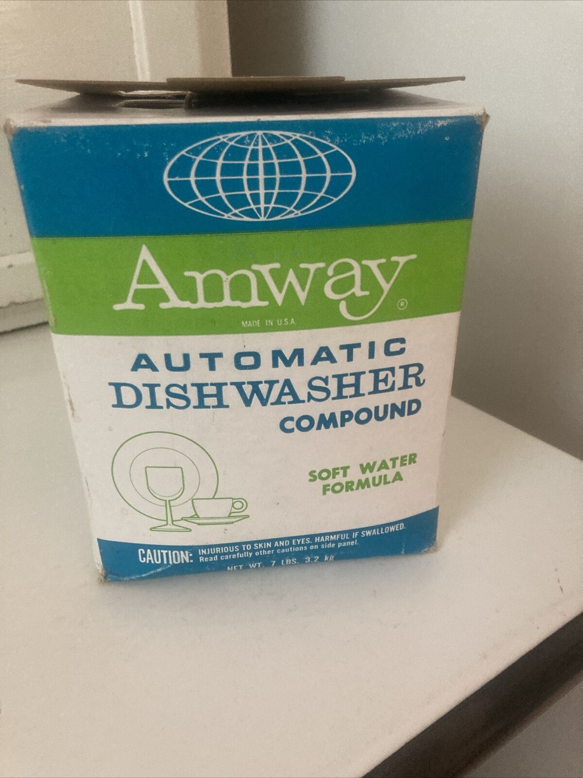 Vintage 1970’s Amway Automatic Dishwasher Compound Detergent 7LBS New Old Stock