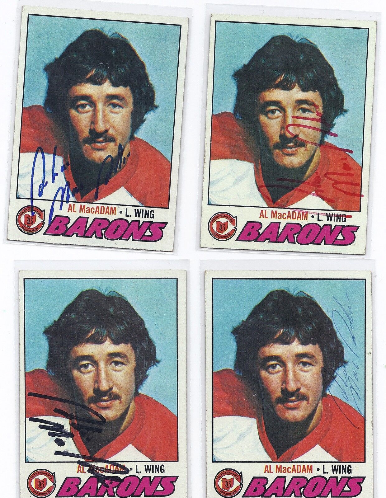 1977-78 Topps #149 Al MacAdam Cleveland Barons Autographed Hockey Card