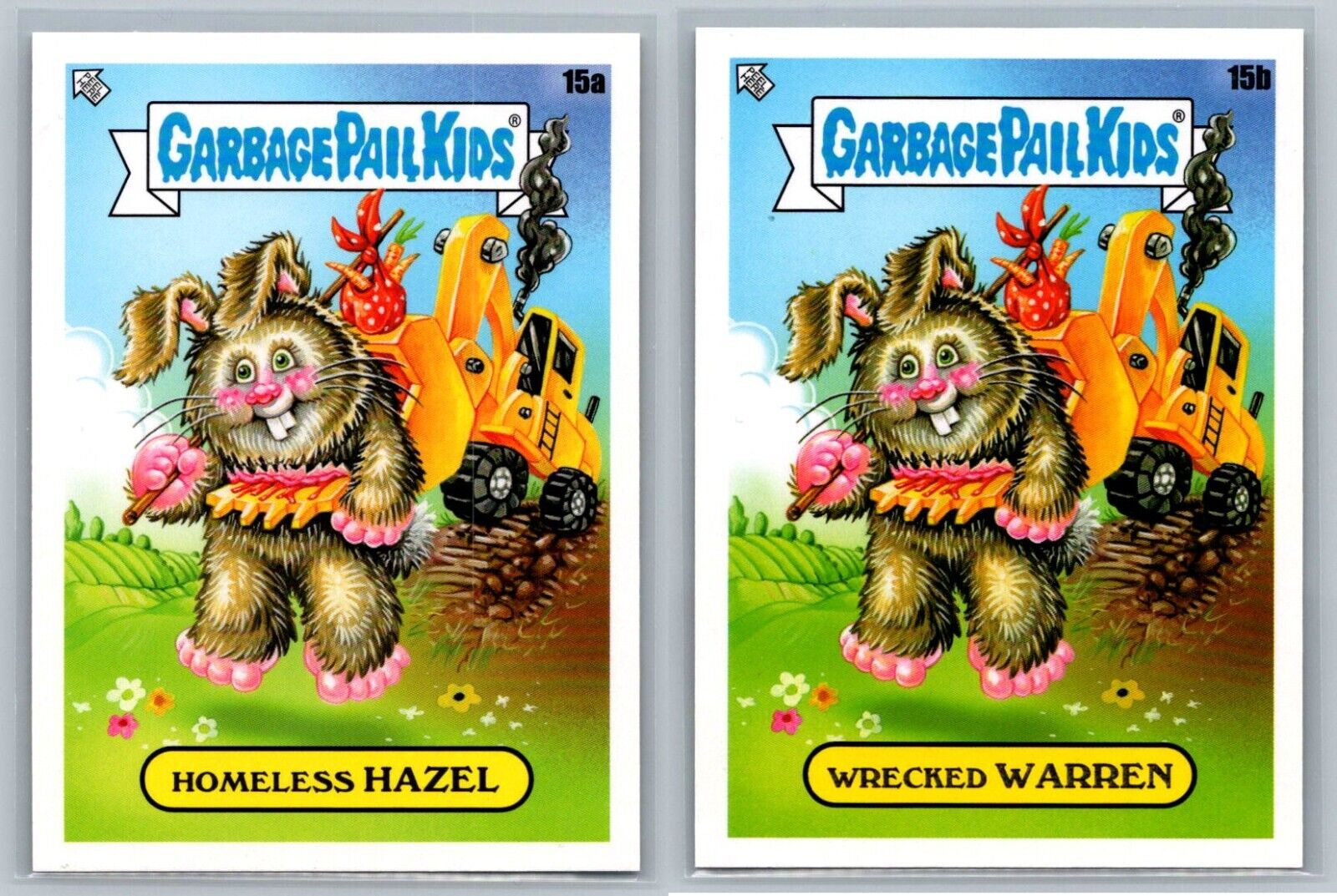 Watership Down Richard Adams Hazel Rabbit Garbage Pail Kids GPK Spoof 2 Card Set