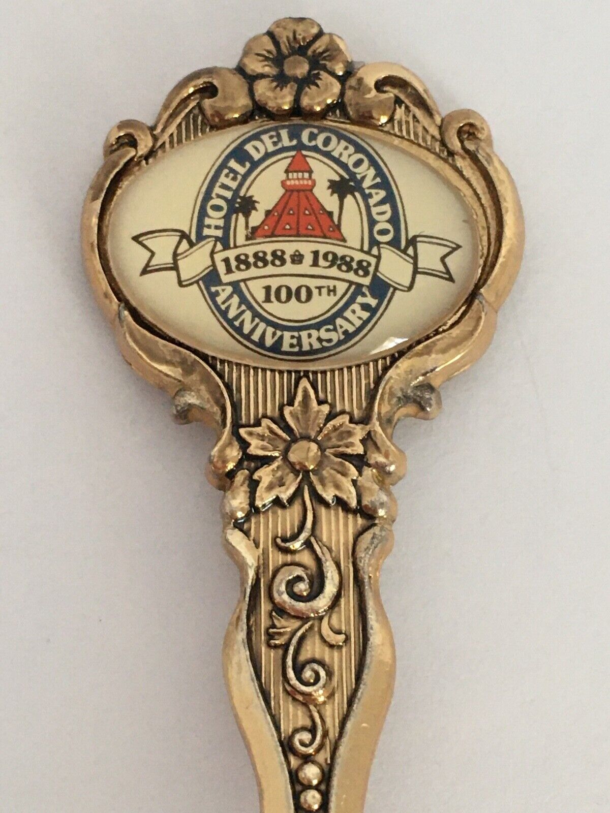 RARE Hotel Del Coronado 100th Anniversary Souvenir Spoon, Open 1888 San Diego