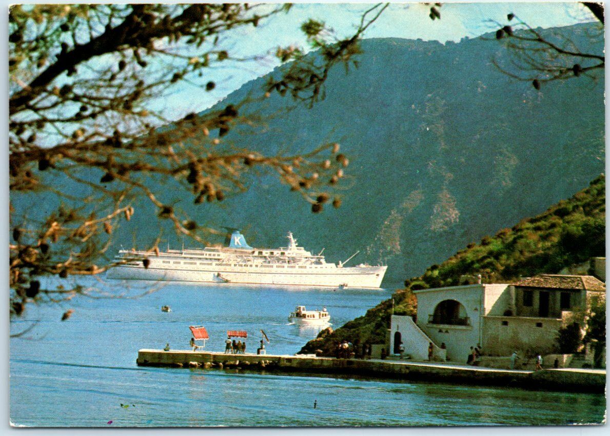 Postcard - MTS Danae - Delian Cruises, Piraeus, Greece