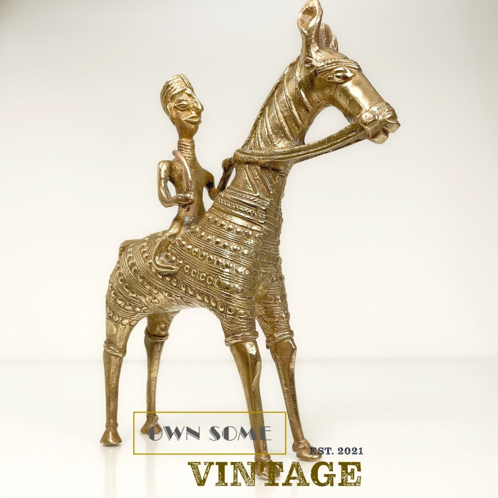 Antique Handcrafted Brass Indian Dhokra (Dokra) Sculpture | Asian Art