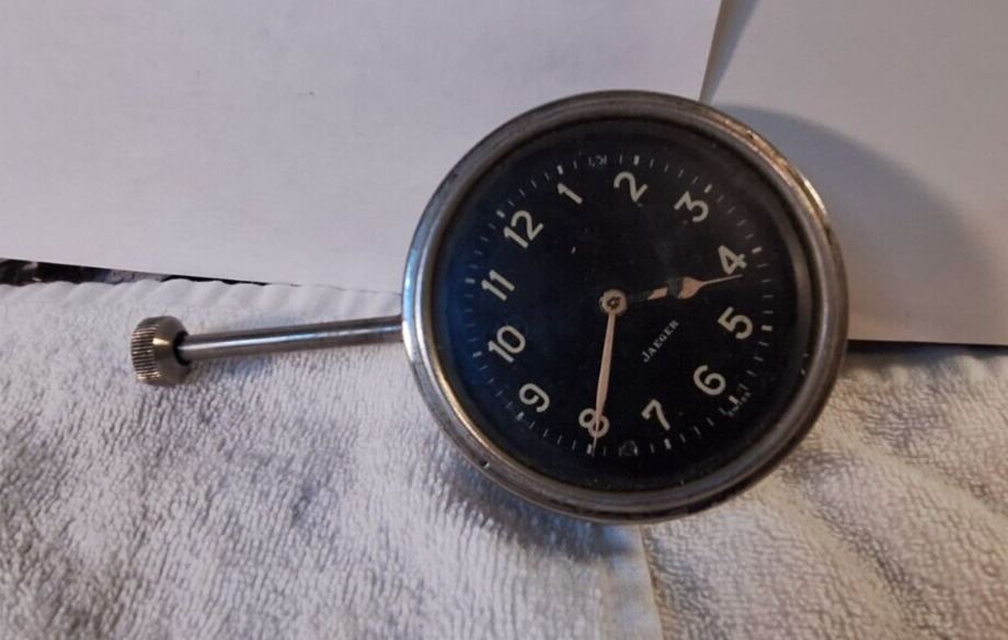 Antique SWISS JAEGER.USA 8 DAY Automobile  dash clock