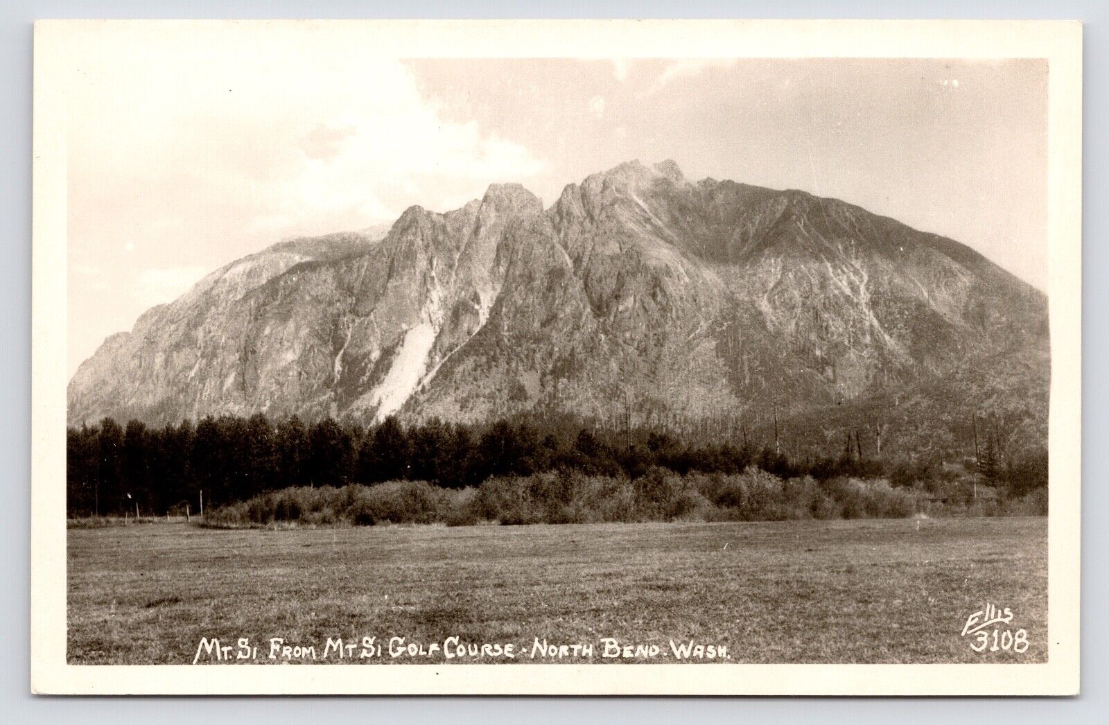 c1940s Mount Si Vista Gold Course Photo North Bend Washington WA RPPC Postcard