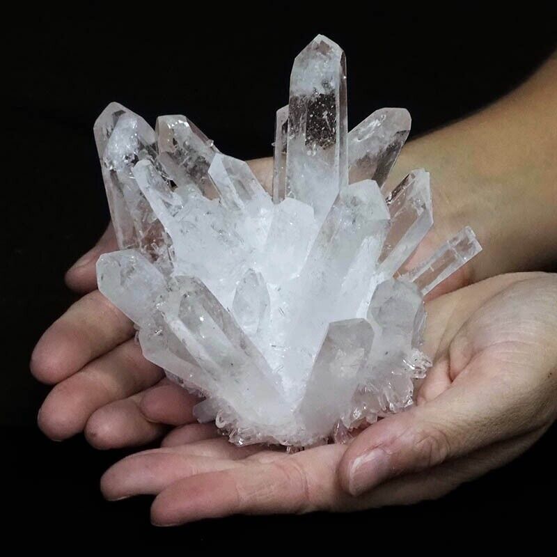 310g+ Raw Clear Quartz Phantom Cluster Titanium Geode Quartz Crystal Specimens
