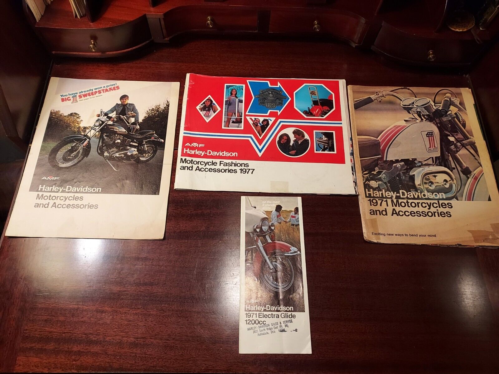 Harley Davidson Sales Brochures Vintage Lot Of FOUR