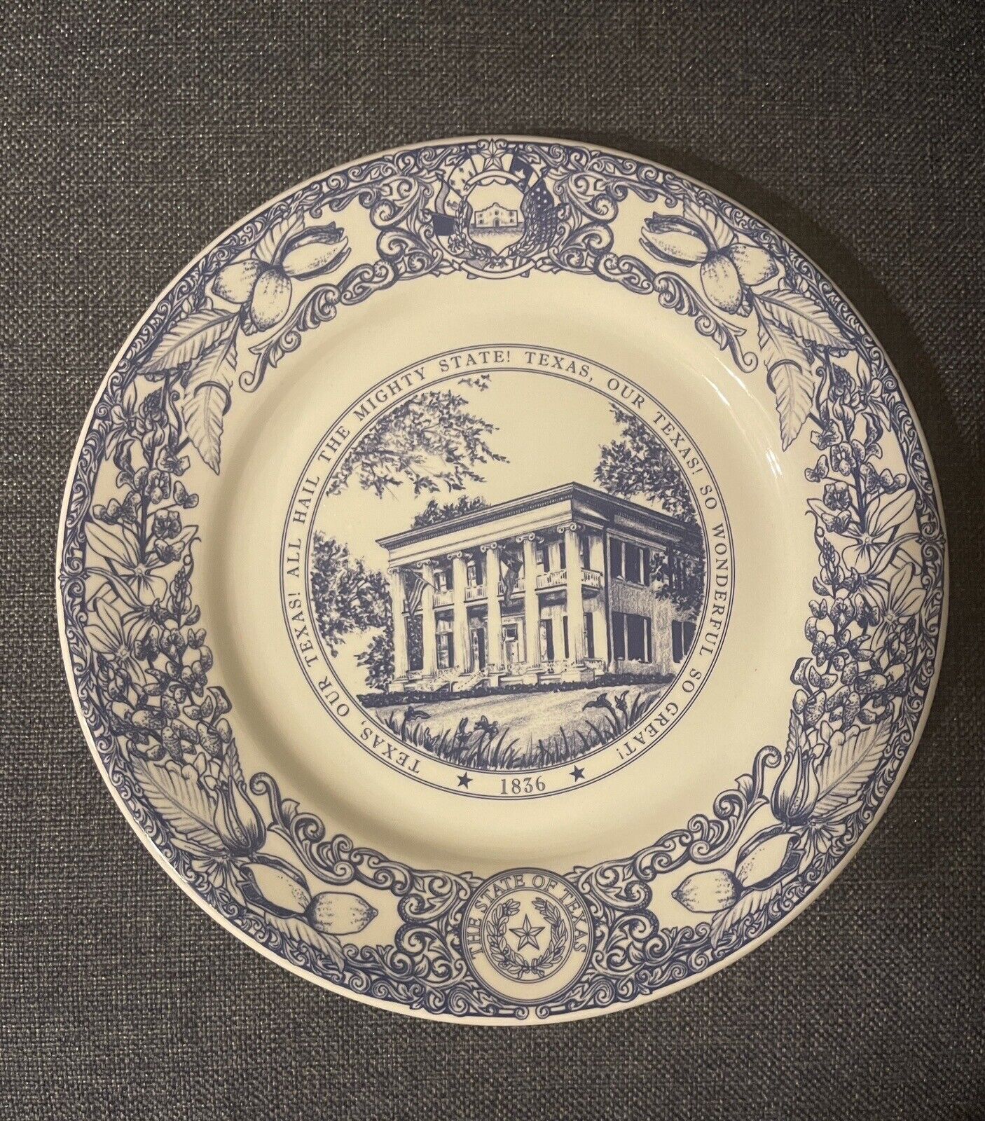 Lynn Medford Varsity China Texas Governor's Mansion Plate States Collection