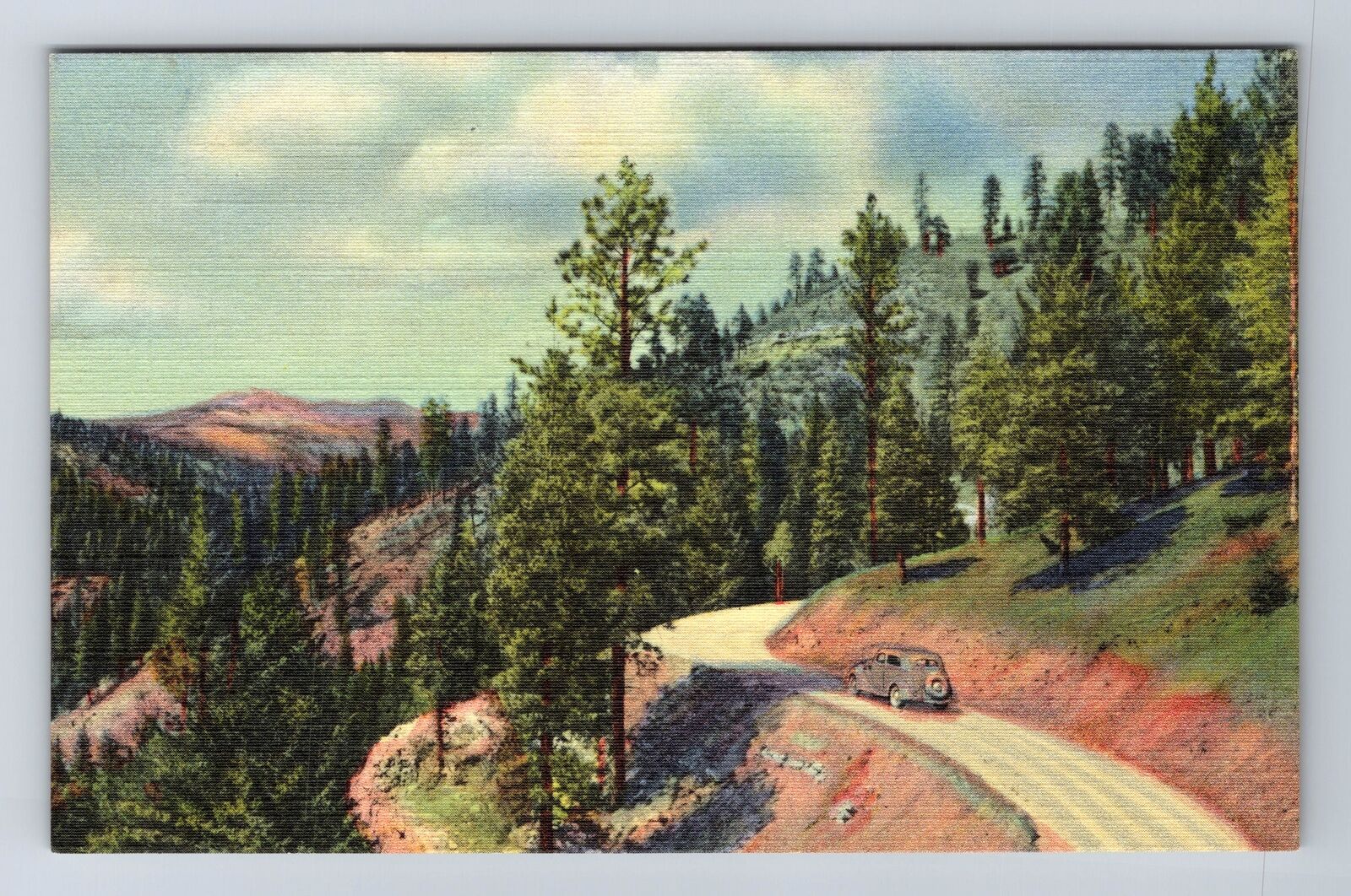 Santa Fe NM-New Mexico, Pecos River Drive Scenic View, Vintage Souvenir Postcard