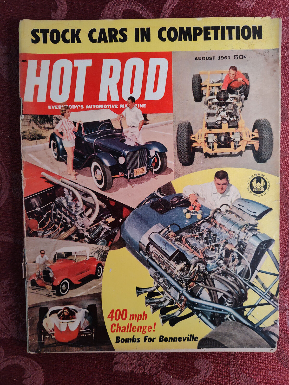 Rare HOT ROD Car Magazine August 1961 Indy 500 Bonneville Preview