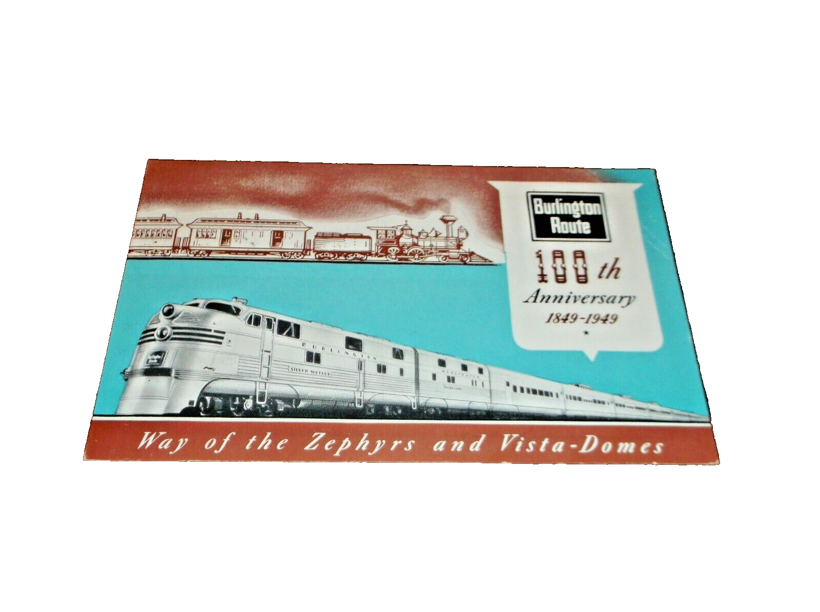 SEPTEMBER 1949 CB&Q BURLINGTON ROUTE CHICAGO RAILROAD FAIR USED POST CARD