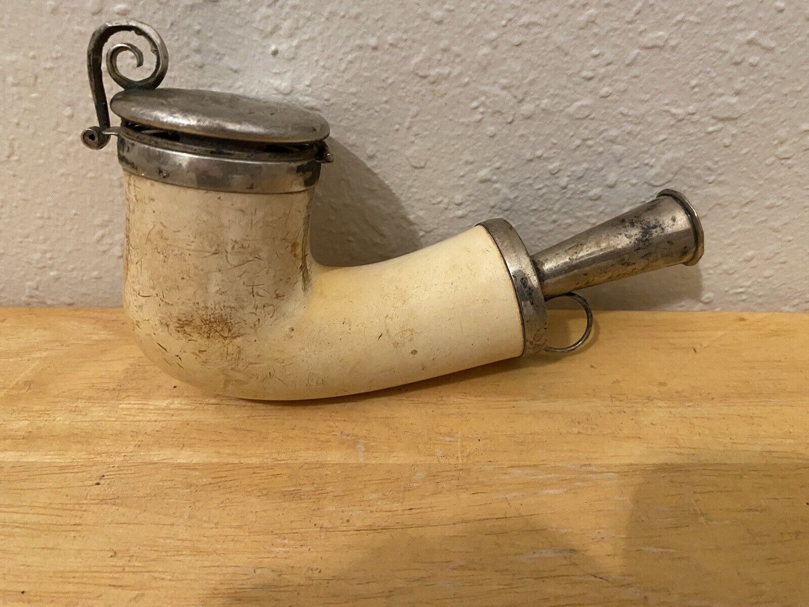Late 19th Century Inscribed Meerschaum Pipe
