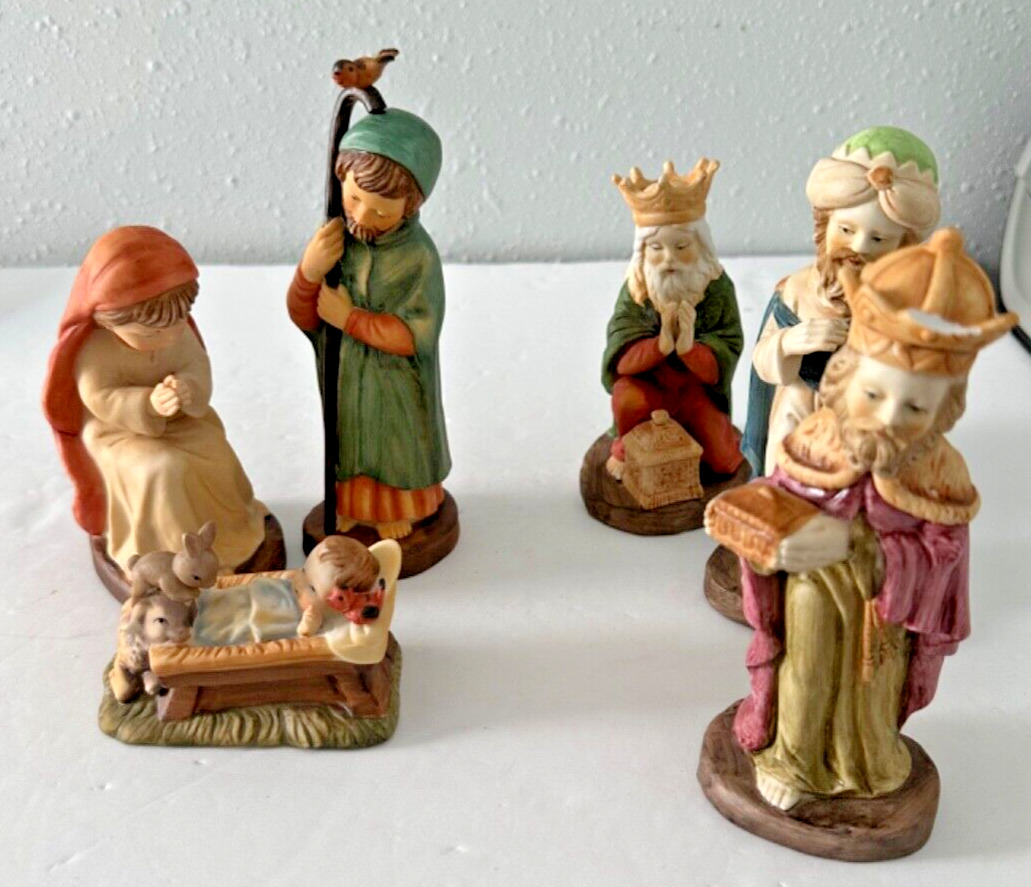 Nativity Christmas Set Dickmal Creations Ceramic Set X-2400 1970s VTG