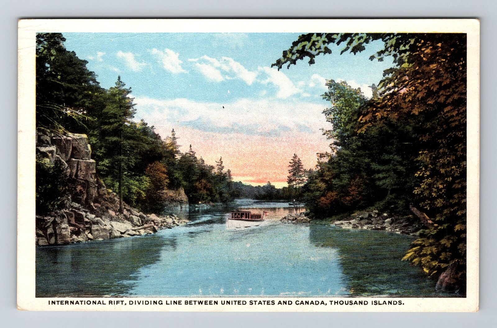 Thousand Islands NY-New York, International Rift, Scenic, Vintage Postcard