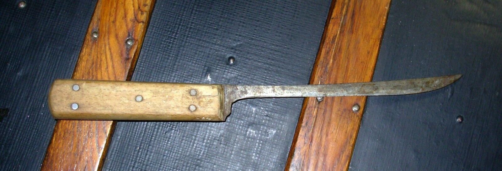 Antique Heavily Used Handmade Butcher Trade Knife-No Sheath