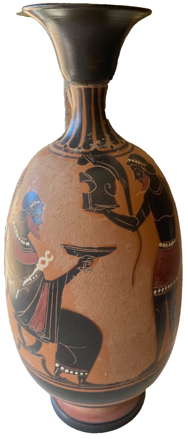 Vintage Etruscan Greco-Roman Vase Museum Reproduction 10 1/2 Inches tall
