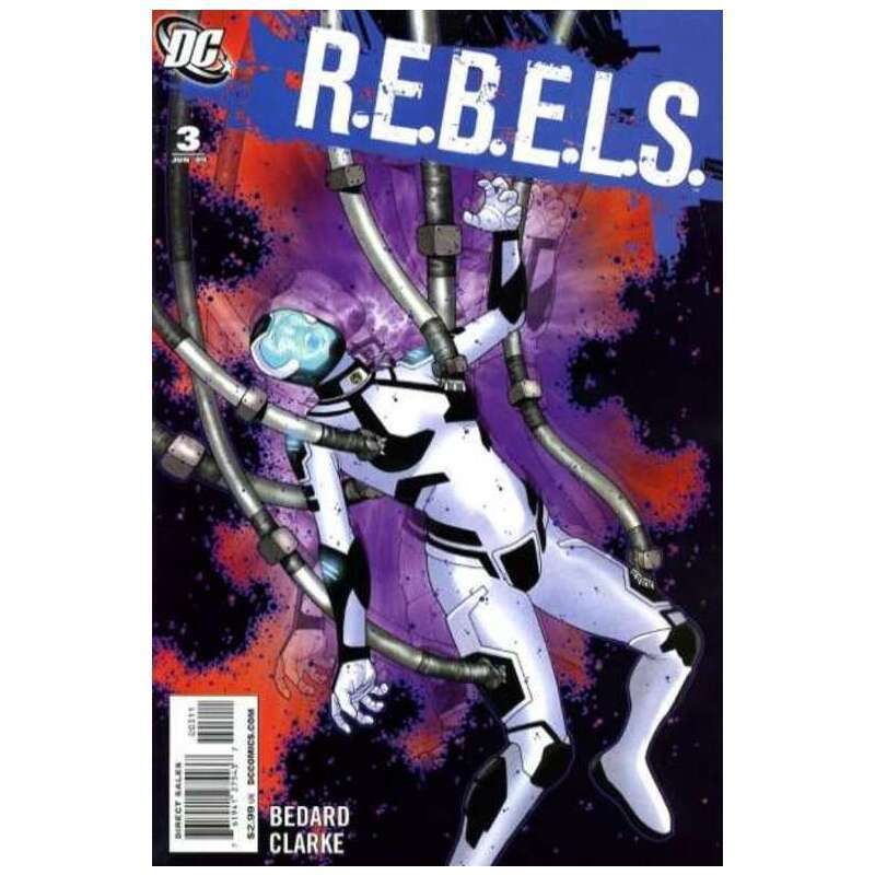 R.E.B.E.L.S. (2009 series) #3 in Near Mint condition. DC comics [a}