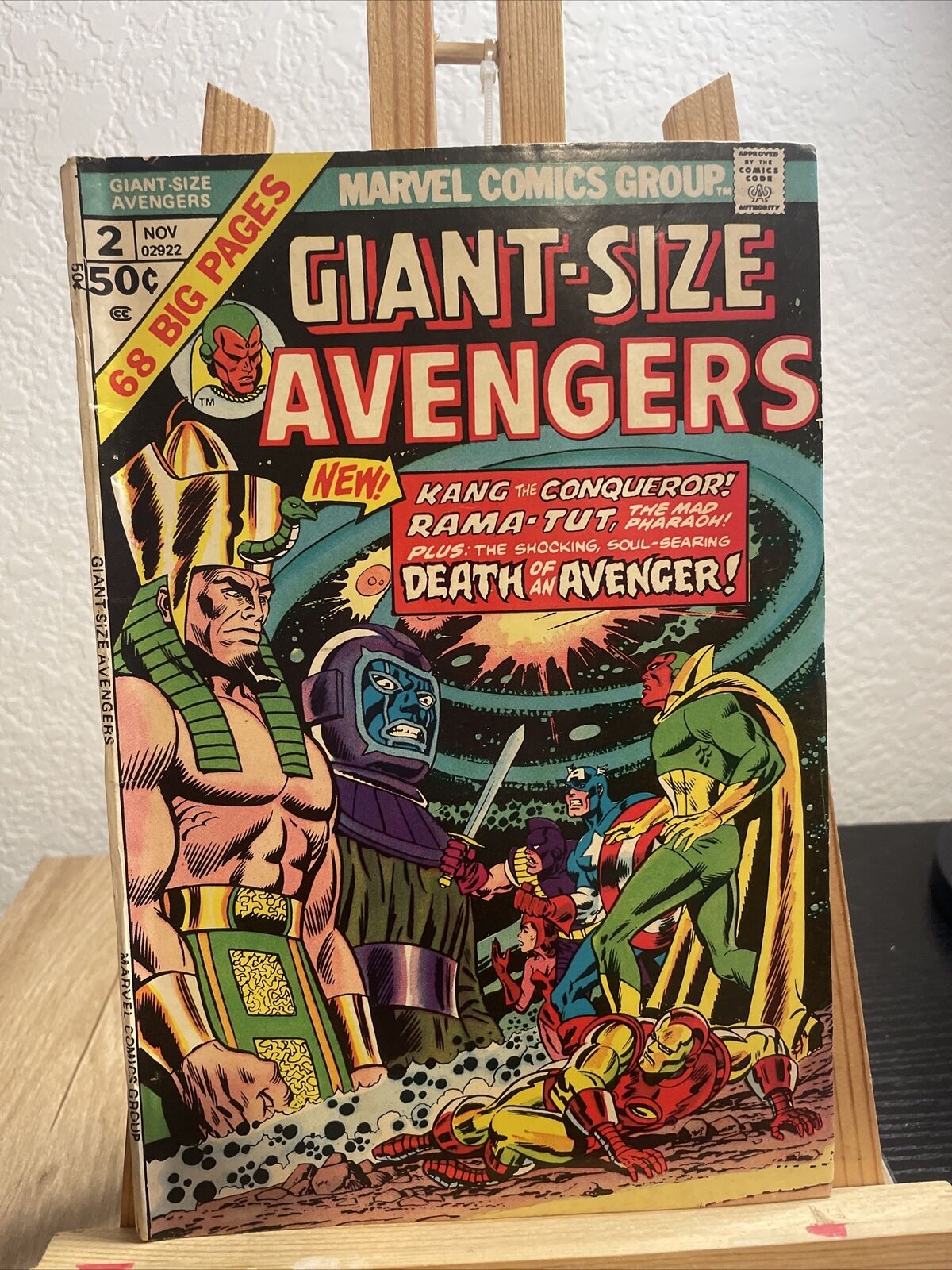 Giant-Size Avengers #2 (Marvel 1974) Death of Swordsman, Origin of Rama-Tut Kang