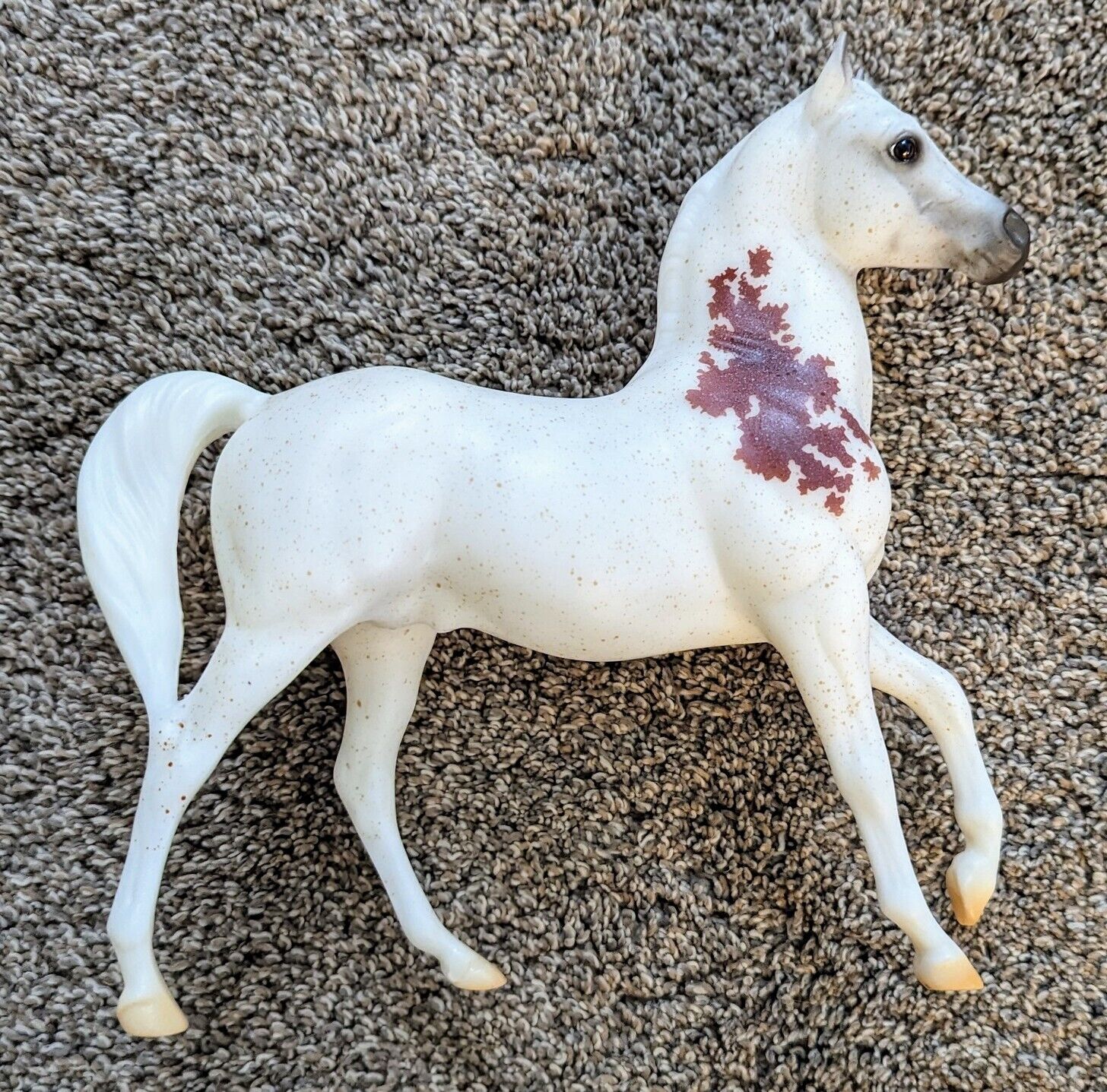 2024 Breyer Grey Zayn Flea Bitten Bloody Shoulder Arabian Classic Model Horse
