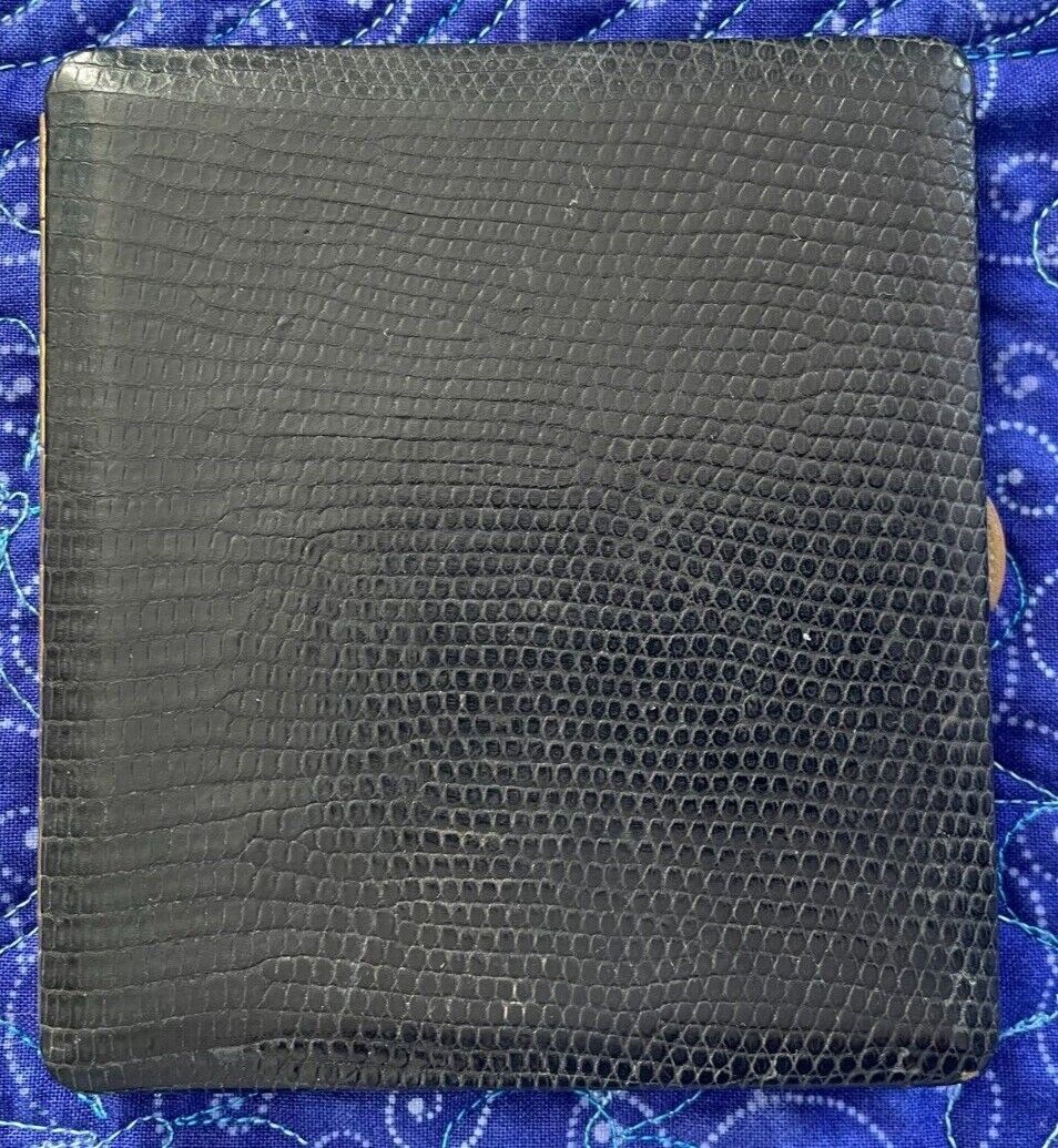 Vintage Dunhill Genuine Leather Black Hard Cigarette Case - a rare find